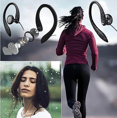 PHILIPS SHS3200BK/37 Flexible Earhook Headphones, Black